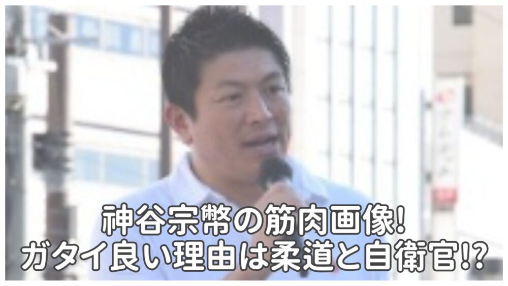 神谷宗幣の筋肉画像!ガタイ良い理由はスポーツ経験と自衛官!?